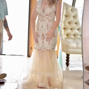 Mermaid wedding dress beaded 6